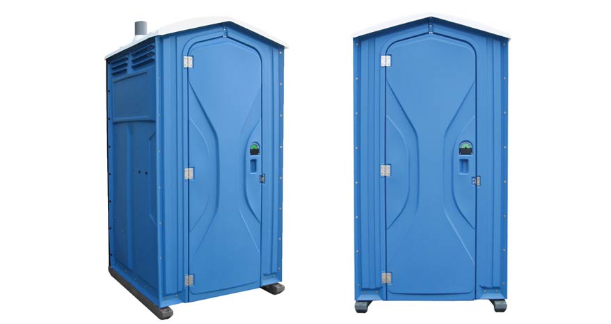 Long-term porta potty units on site in Bemidji, Minnesota
